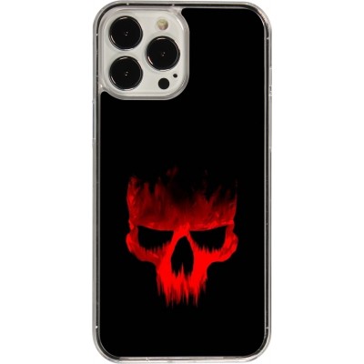 Coque iPhone 13 Pro Max - Plastique transparent Halloween 2023 scary skull