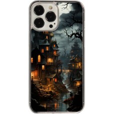 Coque iPhone 13 Pro Max - Plastique transparent Halloween 2024 scary town