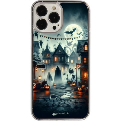 Coque iPhone 13 Pro Max - Plastique transparent Halloween Spookville