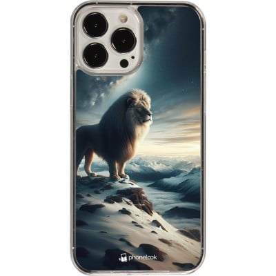 Coque iPhone 13 Pro Max - Plastique transparent Le lion blanc