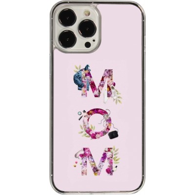 Coque iPhone 13 Pro Max - Plastique transparent Mom 2024 girly mom