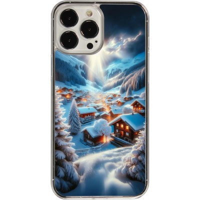 Coque iPhone 13 Pro Max - Plastique transparent Mont Neige Lumière