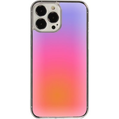 Coque iPhone 13 Pro Max - Plastique transparent Orange Pink Blue Gradient