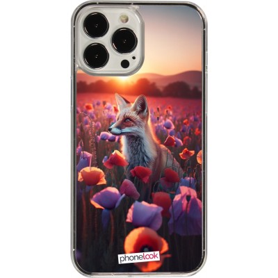 Coque iPhone 13 Pro Max - Plastique transparent Renard pourpre au crépuscule