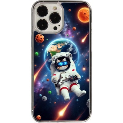 Coque iPhone 13 Pro Max - Plastique transparent VR SpaceCat Odyssey