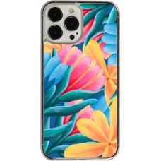 Coque iPhone 13 Pro Max - Plastique transparent Spring 23 colorful flowers