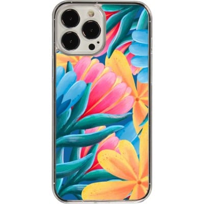 Coque iPhone 13 Pro Max - Plastique transparent Spring 23 colorful flowers