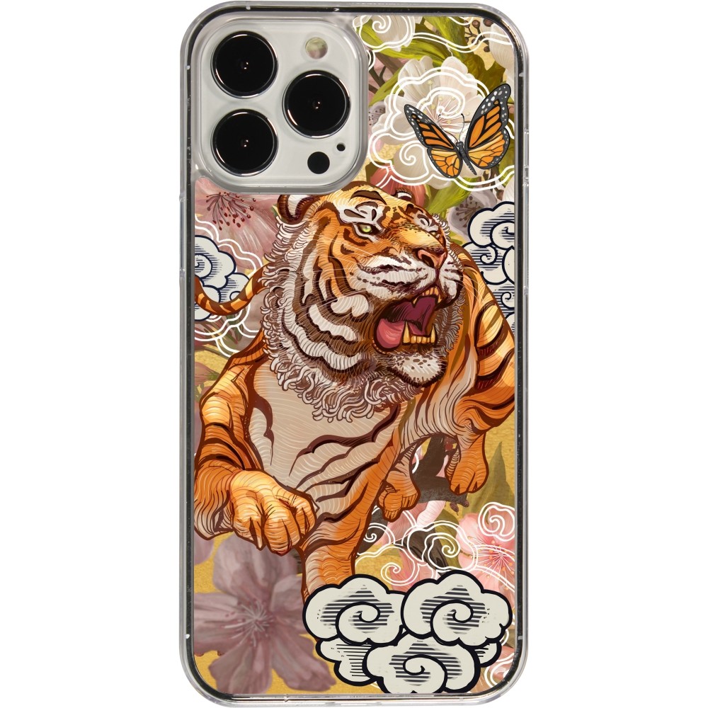 Coque iPhone 13 Pro Max - Plastique transparent Spring 23 japanese tiger