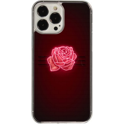 Coque iPhone 13 Pro Max - Plastique transparent Spring 23 neon rose