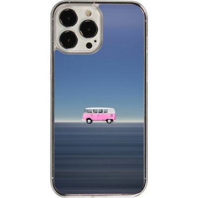 Coque iPhone 13 Pro Max - Plastique transparent Spring 23 pink bus