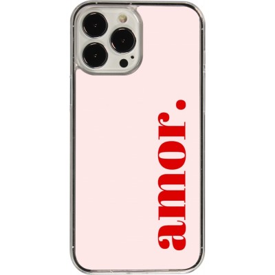 Coque iPhone 13 Pro Max - Plastique transparent Valentine 2024 amor