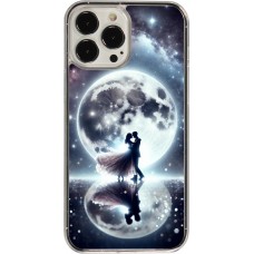 Coque iPhone 13 Pro Max - Plastique transparent Valentine 2024 Love under the moon