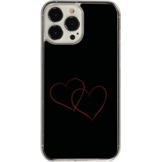 Coque iPhone 13 Pro Max - Plastique transparent Valentine 2023 attached heart