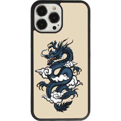 Coque iPhone 13 Pro Max - Silicone rigide noir Blue Dragon Tattoo