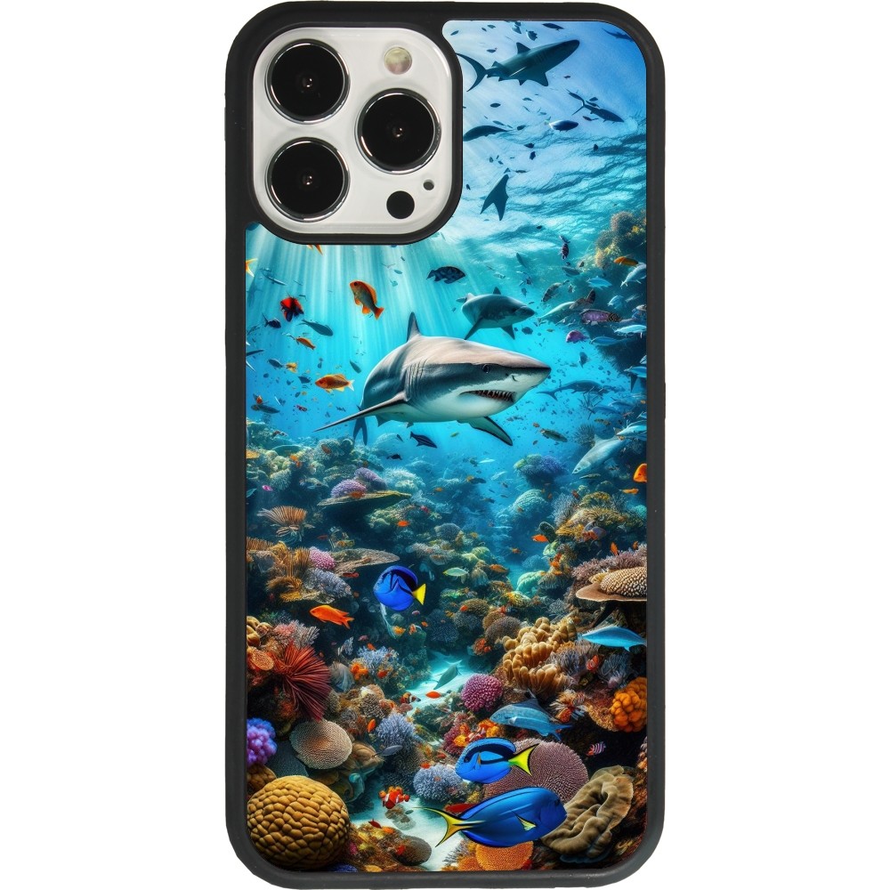 Coque iPhone 13 Pro Max - Silicone rigide noir Bora Bora Mer et Merveilles