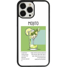 Coque iPhone 13 Pro Max - Silicone rigide noir Cocktail recette Mojito