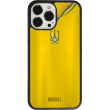 Coque iPhone 13 Pro Max - Silicone rigide noir Maillot de football Ukraine