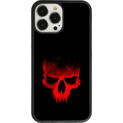 Coque iPhone 13 Pro Max - Silicone rigide noir Halloween 2023 scary skull