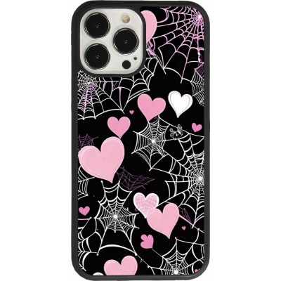 Coque iPhone 13 Pro Max - Silicone rigide noir Halloween 2024 girly