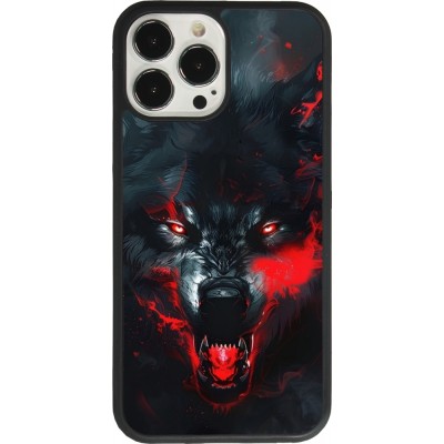 Coque iPhone 13 Pro Max - Silicone rigide noir Halloween 2024 mad werewolf