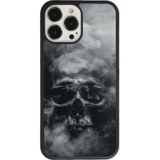 Coque iPhone 13 Pro Max - Silicone rigide noir Halloween 2024 smoky skull