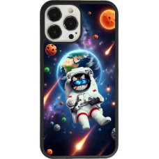 Coque iPhone 13 Pro Max - Silicone rigide noir VR SpaceCat Odyssey