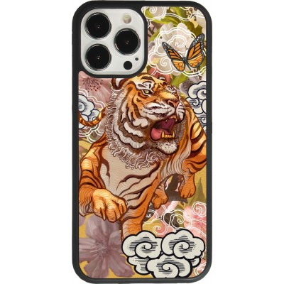 Coque iPhone 13 Pro Max - Silicone rigide noir Spring 23 japanese tiger