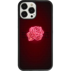 Coque iPhone 13 Pro Max - Silicone rigide noir Spring 23 neon rose