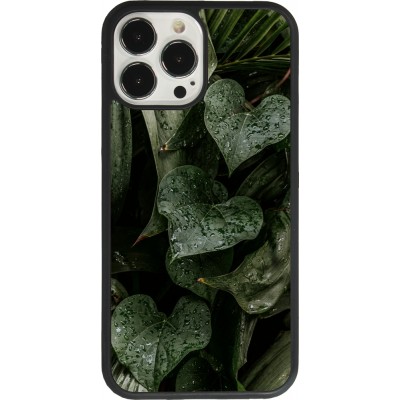 Coque iPhone 13 Pro Max - Silicone rigide noir Spring 23 fresh plants