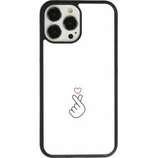 Coque iPhone 13 Pro Max - Silicone rigide noir Valentine 2024 heart by Millennials