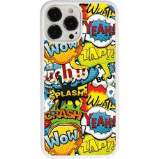 Coque iPhone 13 Pro Max - Silicone rigide blanc Cartoons slogans