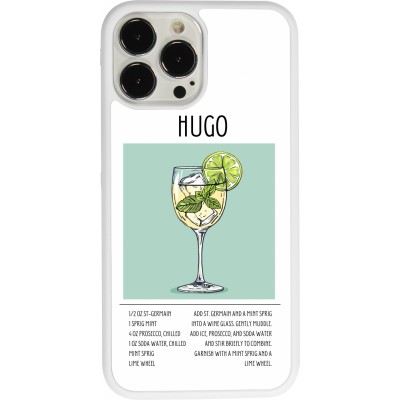 Coque iPhone 13 Pro Max - Silicone rigide blanc Cocktail recette Hugo