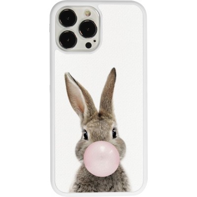 Coque iPhone 13 Pro Max - Silicone rigide blanc Easter 2023 bubble gum bunny