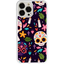 Coque iPhone 13 Pro Max - Silicone rigide blanc Halloween 2023 mexican style