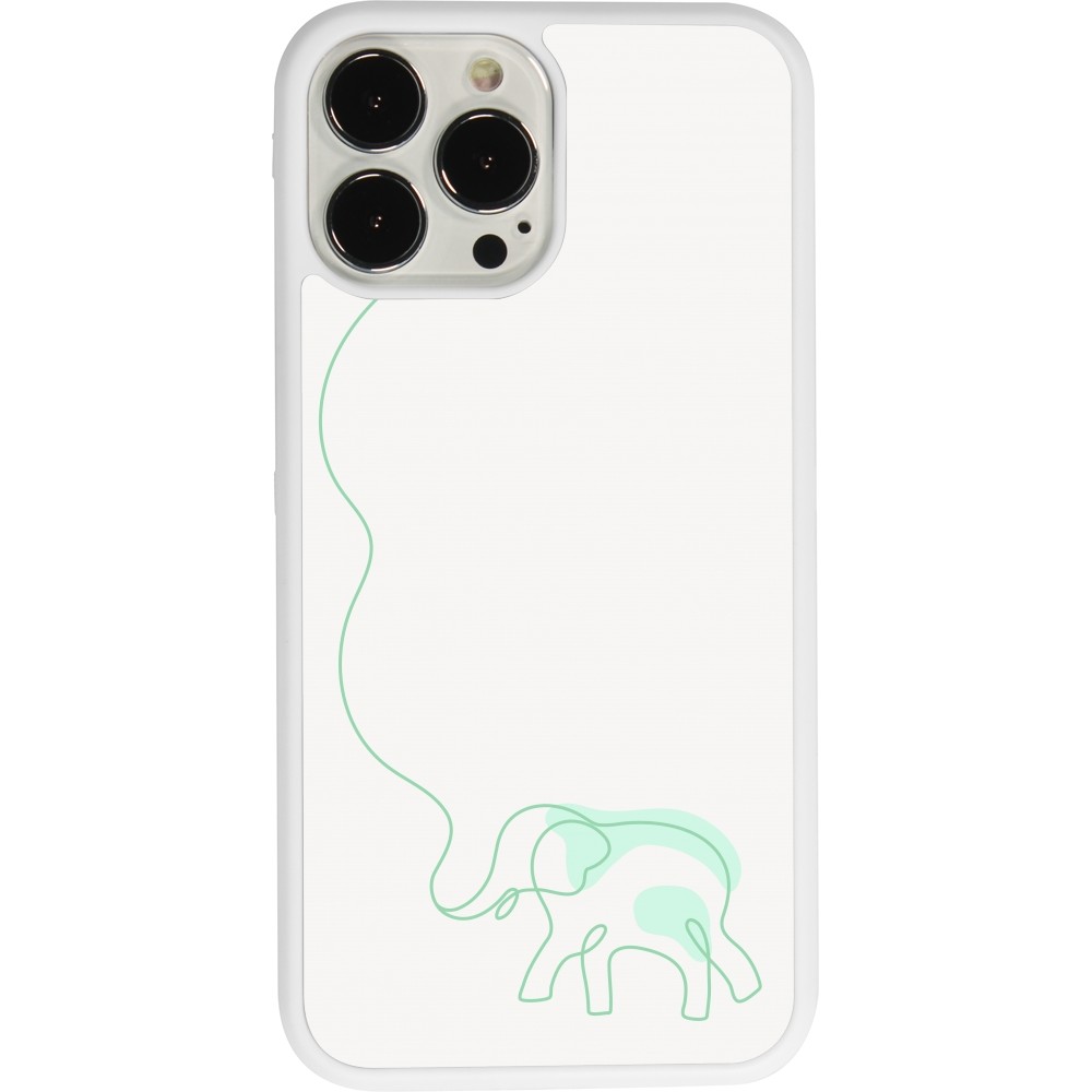 Coque iPhone 13 Pro Max - Silicone rigide blanc Spring 23 baby elephant