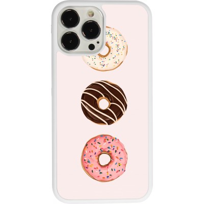 Coque iPhone 13 Pro Max - Silicone rigide blanc Spring 23 donuts