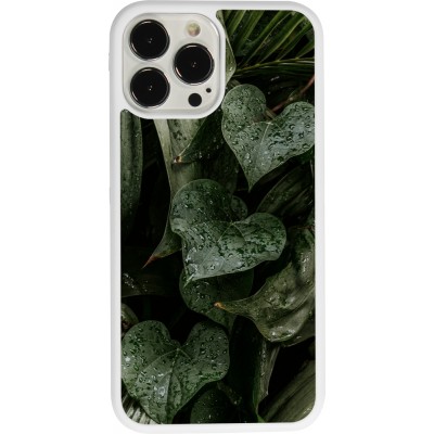 Coque iPhone 13 Pro Max - Silicone rigide blanc Spring 23 fresh plants