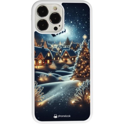 Coque iPhone 13 Pro Max - Silicone rigide blanc Noël 2023 Christmas is Coming