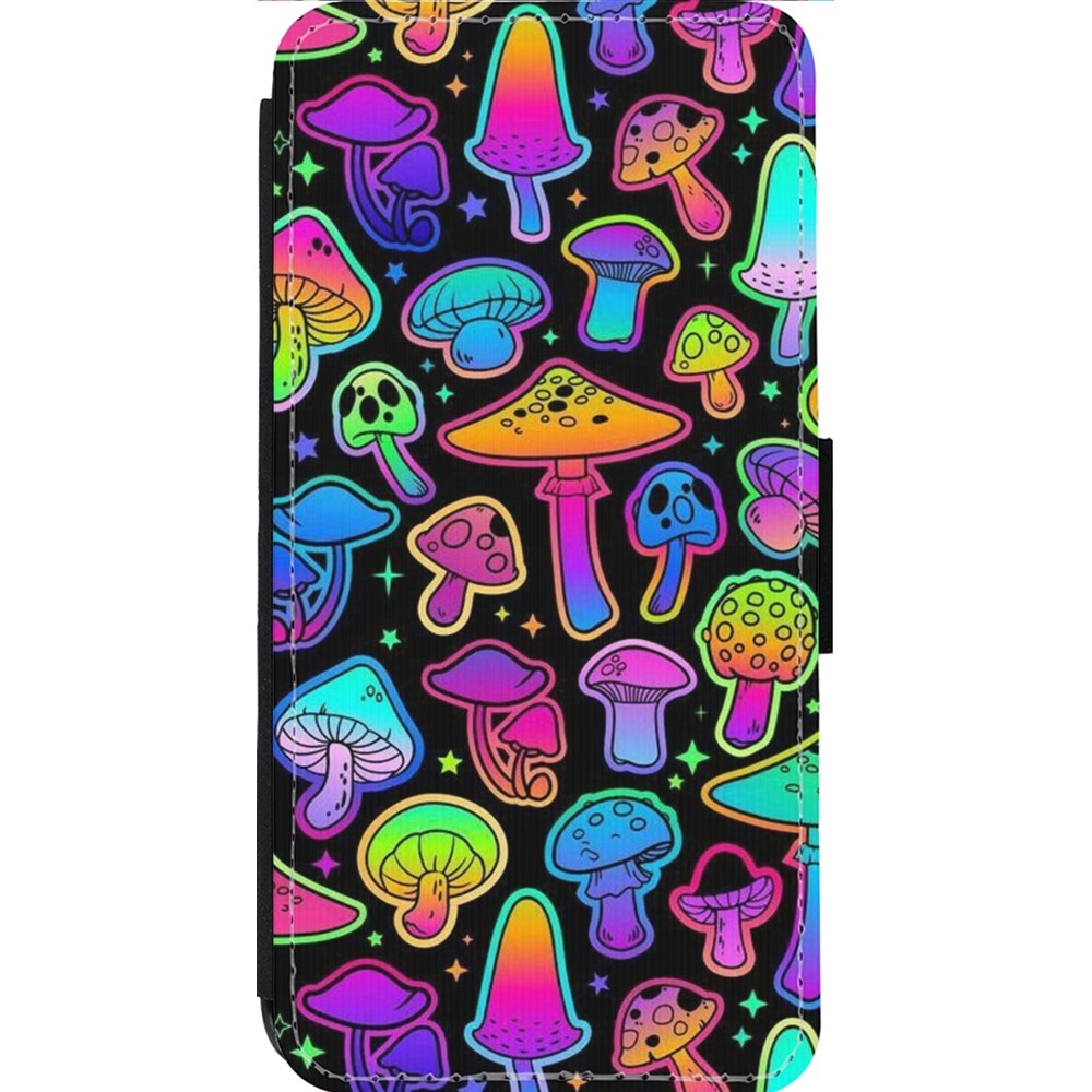 Coque iPhone 13 Pro Max - Wallet noir Autumn 2024 magic mushrooms