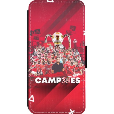 Coque iPhone 13 Pro Max - Wallet noir Benfica Campeoes 2023