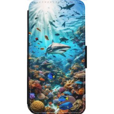 Coque iPhone 13 Pro Max - Wallet noir Bora Bora Mer et Merveilles