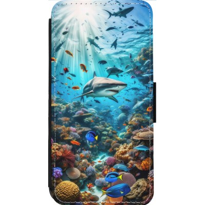 Coque iPhone 13 Pro Max - Wallet noir Bora Bora Mer et Merveilles