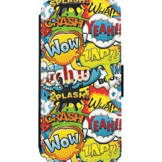 Coque iPhone 13 Pro Max - Wallet noir Cartoons slogans