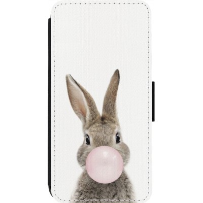 Coque iPhone 13 Pro Max - Wallet noir Easter 2023 bubble gum bunny