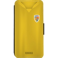 Coque iPhone 13 Pro Max - Wallet noir Maillot de football Roumanie