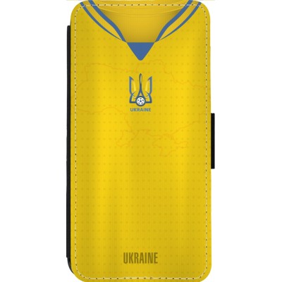 Coque iPhone 13 Pro Max - Wallet noir Maillot de football Ukraine