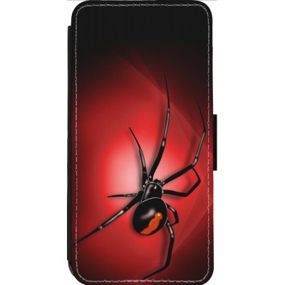 Coque iPhone 13 Pro Max - Wallet noir Halloween 2023 spider black widow