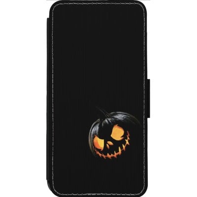 Coque iPhone 13 Pro Max - Wallet noir Halloween 2023 discreet pumpkin