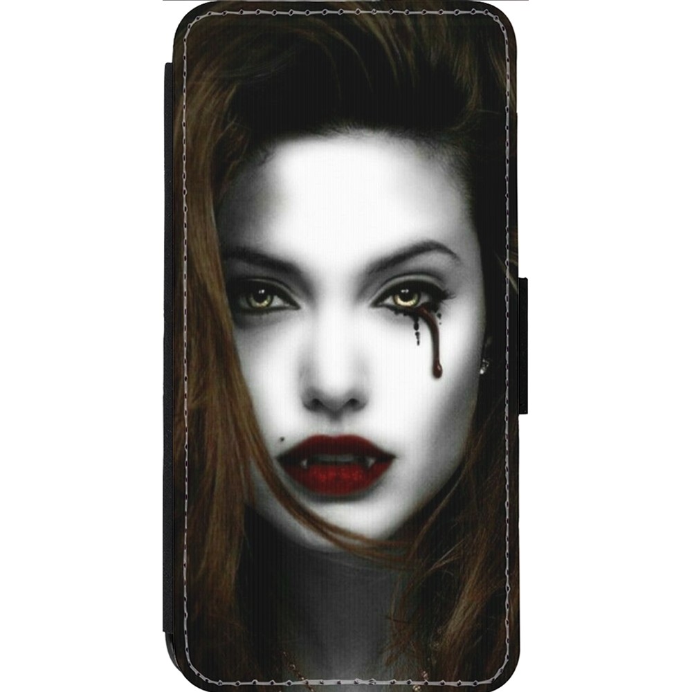 Coque iPhone 13 Pro Max - Wallet noir Halloween 2023 gothic vampire