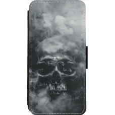 Coque iPhone 13 Pro Max - Wallet noir Halloween 2024 smoky skull